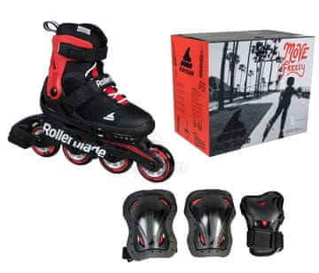 shumee Rollerblade MICROBLADE COMBO otroške nastavljive ROLAKE + ŠČITNIKI 28-32