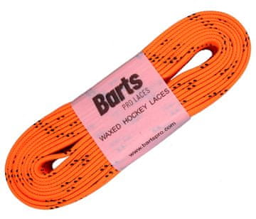 shumee Barts Pro Laces 305 cm povoščene hokejske vezalke (neon oranžne)
