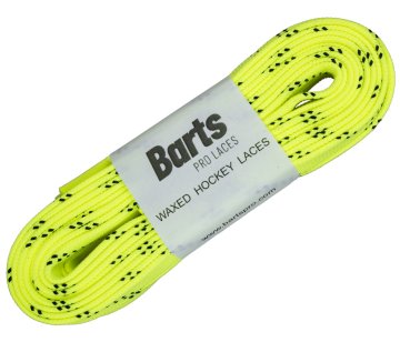 shumee Barts Pro Laces 250 cm povoščene hokejske vezalke (neon rumene)