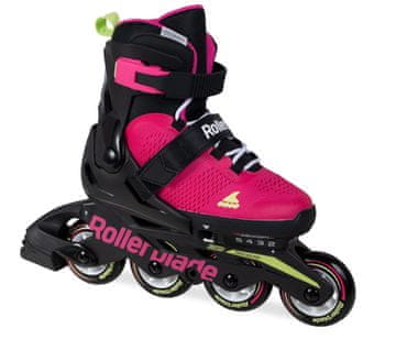 shumee Rollerblade Rožnati svetlo zeleni nastavljivi rolerji Microblade za otroke 28-32