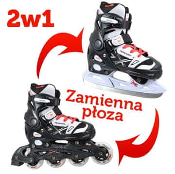 shumee Tempish NEOX Duo 2 v 1 nastavljivi rolerji SKATING + ROLERI (črni) 29-32