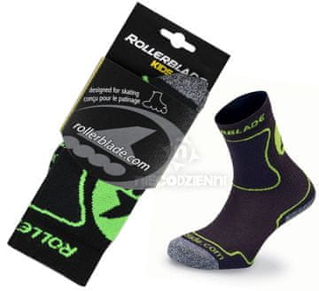 shumee Rollerblade OTROŠKE NOGAVIČKE Junior rolarske nogavice (črno zelene) 35-38