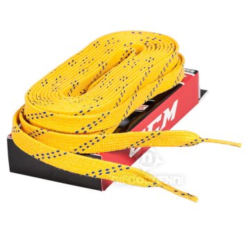 shumee Povoščene vezalke za hokejske drsalke CCM 330cm (rumene)