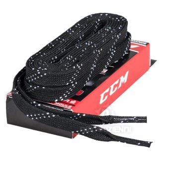shumee Povoščene vezalke za hokejske drsalke CCM 244cm (črne)