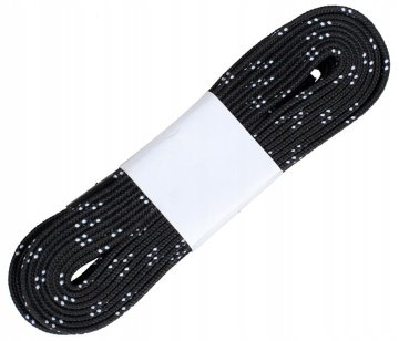 shumee Povoščene vezalke za hokejske drsalke 180cm (črne)