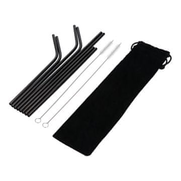 shumee Set jeklenih slamic - mešane velikosti - črne