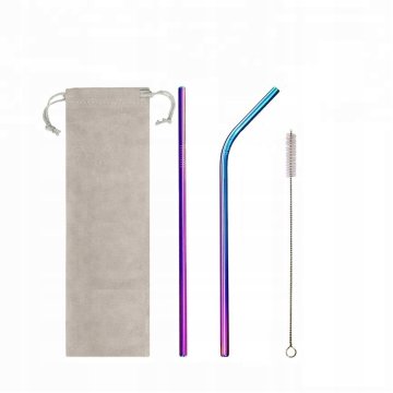 shumee Kovinske slamice - set 2 kos 215x6 mm - mavrica