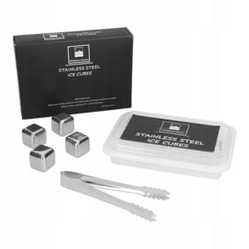 shumee Set jeklenih kock Whisky Stones 8 + klešče