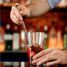 shumee Zvita bakrena žlica za barvanje z nogo za pijačo