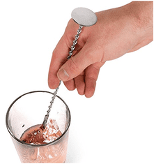 shumee Zvita bakrena žlica za barvanje z nogo za pijačo