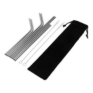 shumee Set jeklenih slamic - mešane velikosti - srebrne