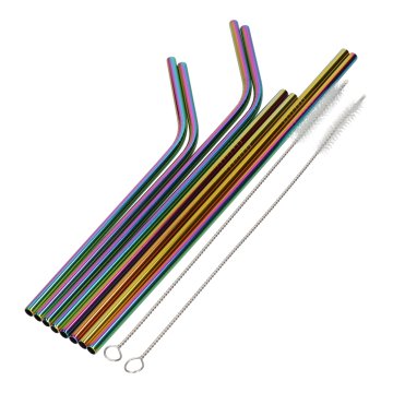 shumee Set jeklenih slamic - mix velikosti - mavrica