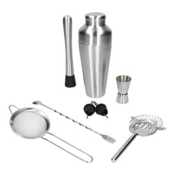 shumee 8-delni natakarski set s pariškim shakerjem - srebrn