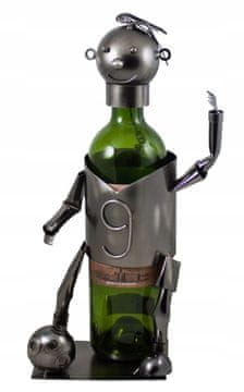 shumee Kovinsko stojalo za vino za steklenico 0,75 L ""FOOTBALL"" Popolno za darilo
