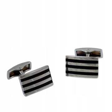 shumee Elegantni srebrni zapestni gumbi iz visokokakovostnega jekla 1,9 x 1,1 cm