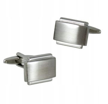 shumee Elegantni srebrni jekleni manšetni gumbi visoke kakovosti 1,9 x 1,5 cm