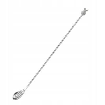 shumee Profesionalna natakarska žlica za pijače in koktajle z ananasom 43 cm