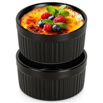 shumee Črne porcelanaste pekače 260 ml 2 kosa.