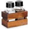 Set posode za sol in poper Spice Shaker, stojalo za sol in poper