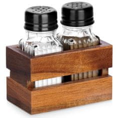 Artemis Set posode za sol in poper Spice Shaker, stojalo za sol in poper