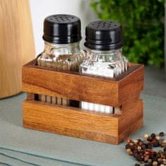 Artemis Set posode za sol in poper Spice Shaker, stojalo za sol in poper