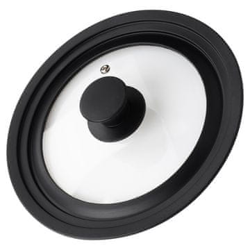 shumee Univerzalni stekleni silikonski pokrov za lonce in ponve 18/20/22 cm