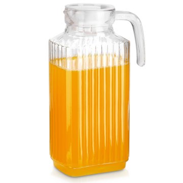 shumee Vrč za pijačo voda sok limonada steklen ozek pokrov za hladilnik 1.8L