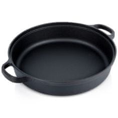 Artemis Globoka litoželezna ponev za plin, indukcijo, žar, kamin, pečico, 30 cm