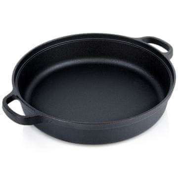 Artemis Globoka litoželezna ponev za plin, indukcijo, žar, kamin, pečico, 30 cm