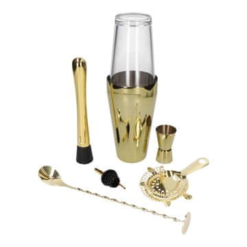 shumee 7-delni natakarski set s shakerjem Boston - zlat
