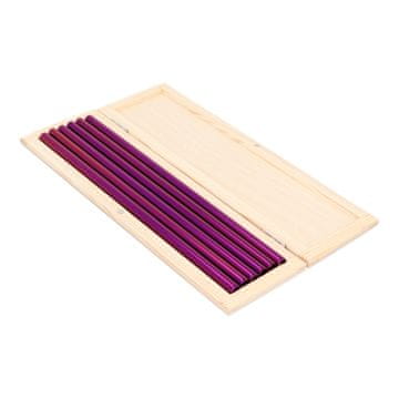shumee Kovinske slamice 8mm, set v lesenem kovčku, vijolične barve