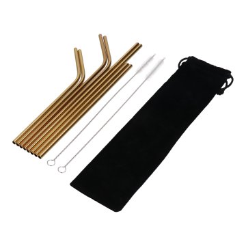 shumee Set jeklenih slamic - mešanica velikosti - zlata