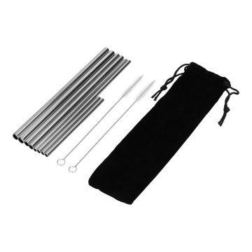 shumee Set jeklenih slamic - mešane debeline - srebrne