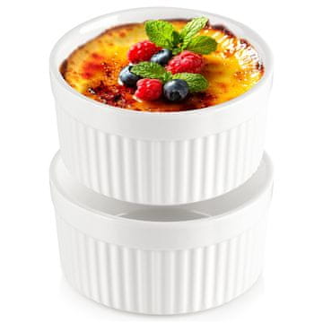 shumee Bele porcelanaste pekače 260 ml 2 kosa.