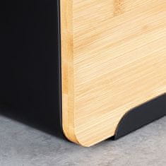 shumee Kuhinjska posoda za kruh iz črnega kovinskega bambusa