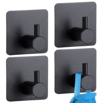 shumee 4x samolepilno stojalo za brisače, kuhinjski kavelj, kopalniški kavelj