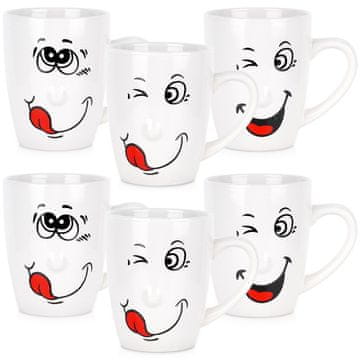 shumee Keramične skodelice z nasmehi 350 ml 6 kosov.
