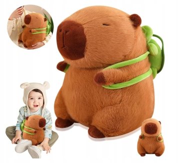 shumee CAPYBARA MASKOTA Z NAHRBTNIKOM ŽELVA PLIŠASTI MEDVEDEK 2V1