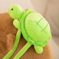 shumee CAPYBARA plišasta maskota 51 CM Z NAHRBTNIKOM igrača želva mehka plišasta igrača