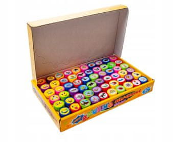 shumee Štampiljke Pisane štampiljke 60 kosov Živali Smeški Varna črnila