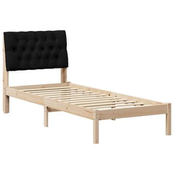 Vidaxl Posteljni okvir z oblazinjenim vzglavjem Rjava 80 x 200 cm