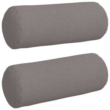 Vidaxl Blazine 2 pcs Taupe Ø 15 x 40 cm blago