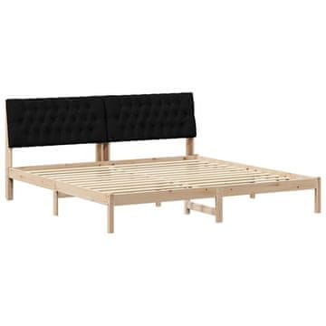 Vidaxl Posteljni okvir z oblazinjenim vzglavjem Rjava 200 x 200 cm