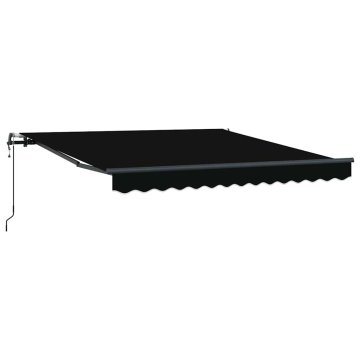 Vidaxl Retraktilna tenda Črna 300 x 250 cm blago