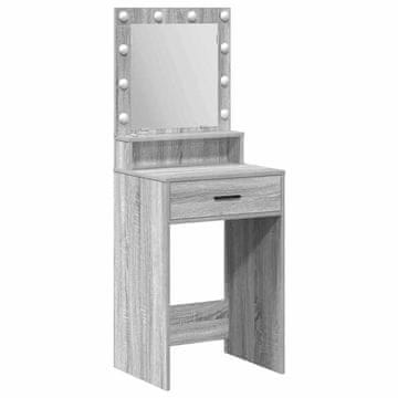Vidaxl Toaletna mizica Siva Sonoma 50 x 41 x 135 cm Konstruiran les