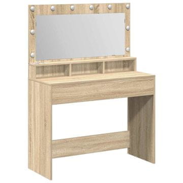 Vidaxl Toaletna mizica Sonoma hrast 100 x 41 x 135 cm Konstruiran les