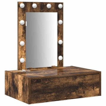 Vidaxl Toaletna mizica Rjava 60 x 40 x 70 cm Konstruiran les