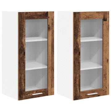 Vidaxl Viseča omarica z vrati Riga 2 pcs Star les 40 x 31 x 80 cm