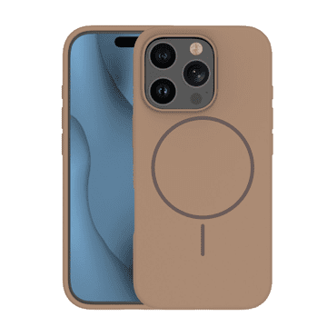 Onasi Mat Liquid silikonski ovitek z MagSafe za iPhone 17 - rjav