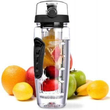 shumee Steklenica za vodo Tritan s cedilom in vložkom za sadje za telovadnice in fitnes 1L